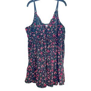 Cacique Lane Bryant NWT Rose Print Knit Sleep Chemise Cami Top Plus Size 26 / 28